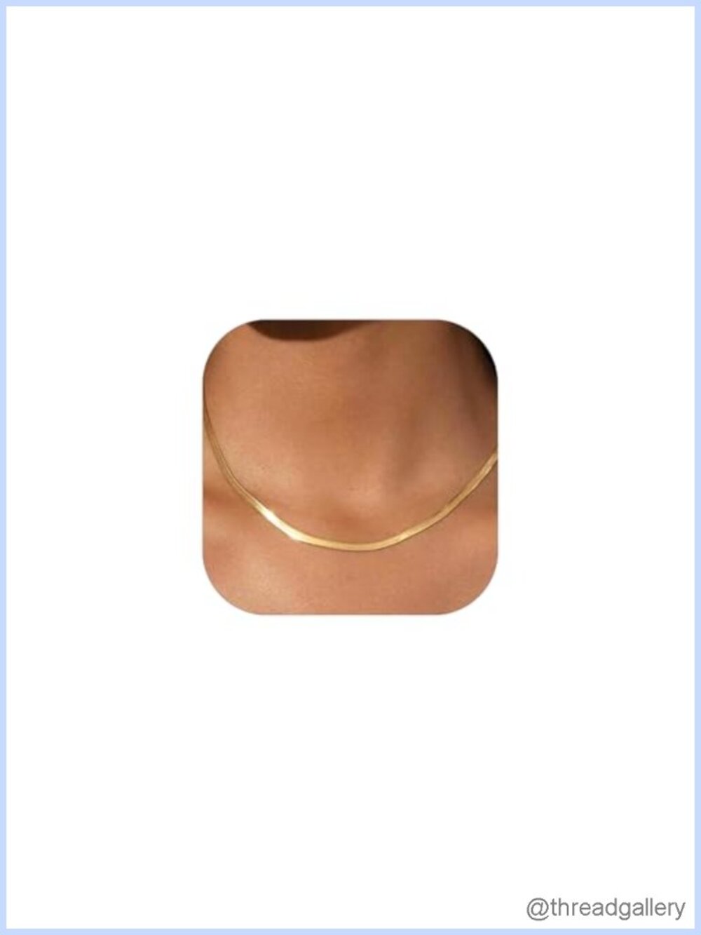 14K Gold Plated Herringbone Choker Necklace Adjustable Snake Chain